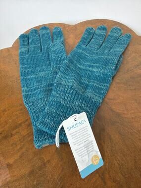 NWT Shupaca Alpaca Gloves / Handwarmers Handmade in Ecuador BLUE